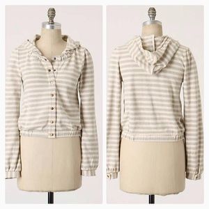 {Anthro} "Saturday/Sunday" Linear Edit Hoodie